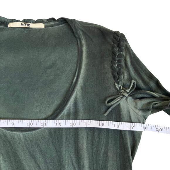 Fornarina LTD Vtg Y2K Tie-dye Scoop Neck Top Blouse Lace-up Shoulders Sequinned - Picture 15 of 16